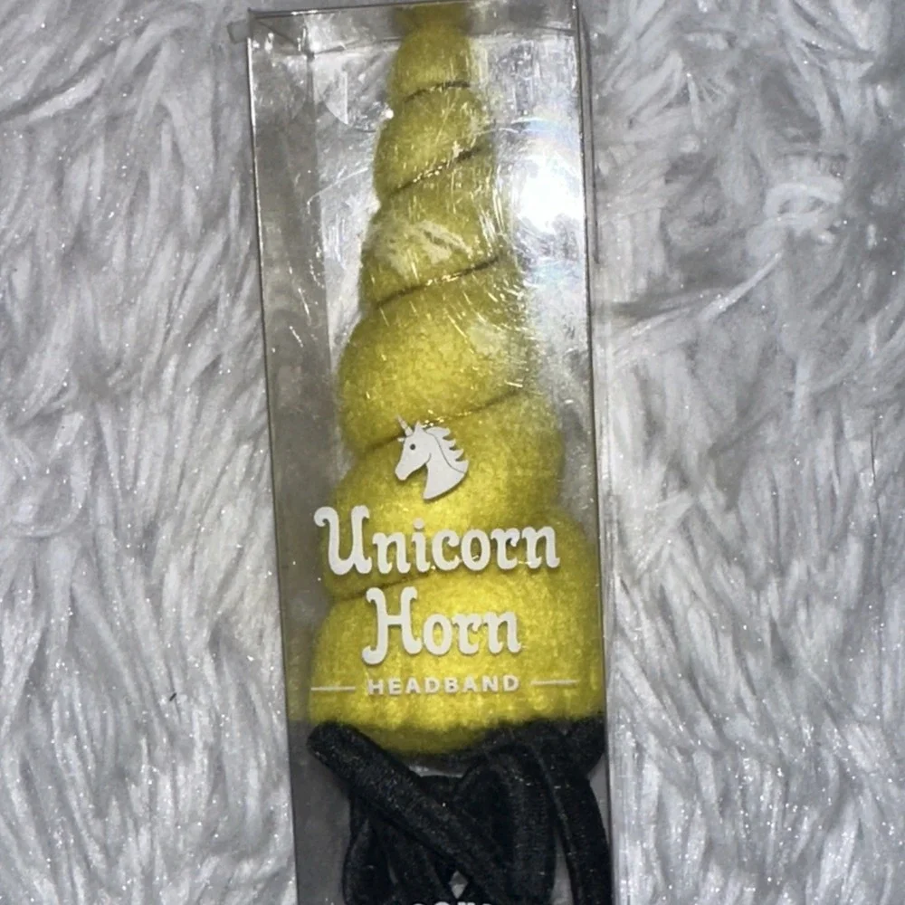 Brooklyn Owl Unicorn‎ Headband Horn Yellow Costume New